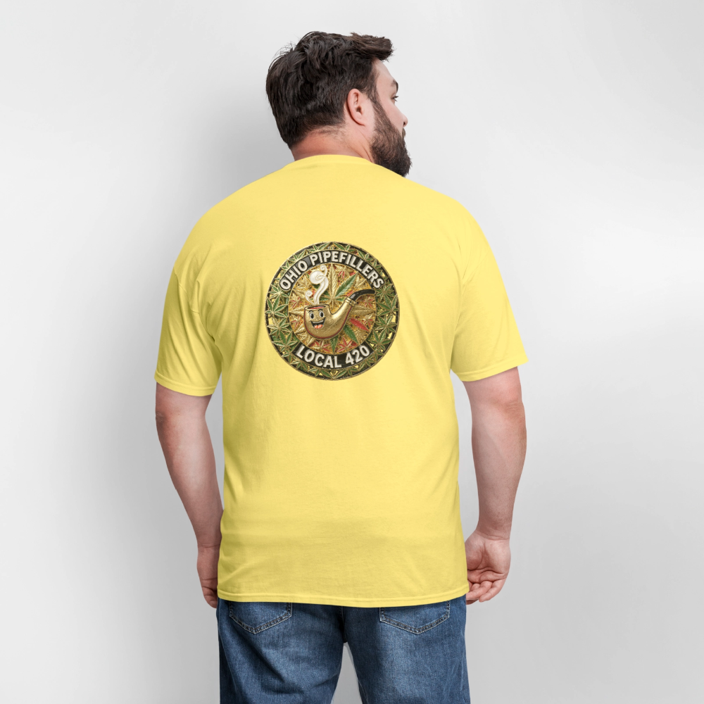 OHIO PIPEFILLERS LOCAL 420  F/B DESIGNS Men's T-Shirt - cornsilk