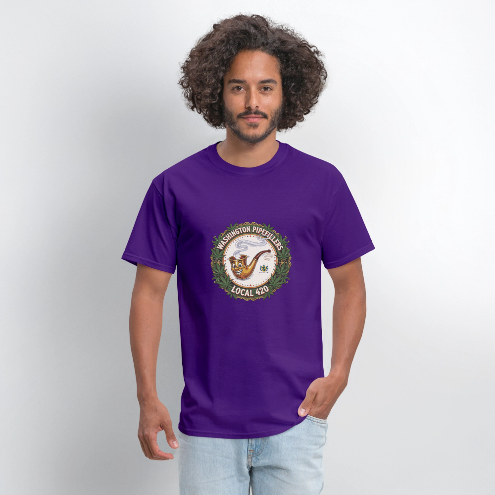 WASHINGTON PIPEFILLERS LOCAL 420 Men's T-Shirt - purple
