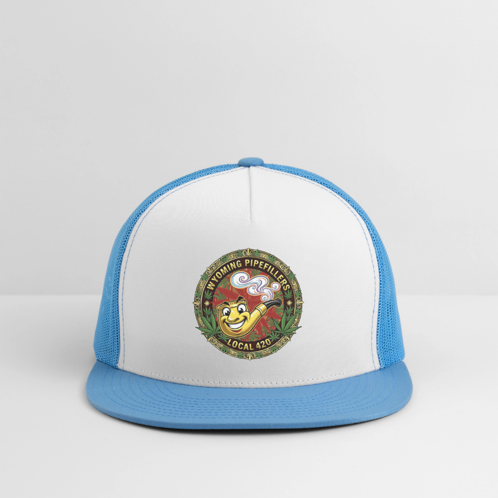WYOMING PIPEFILLERS LOCAL 420 Trucker Hat - white/blue