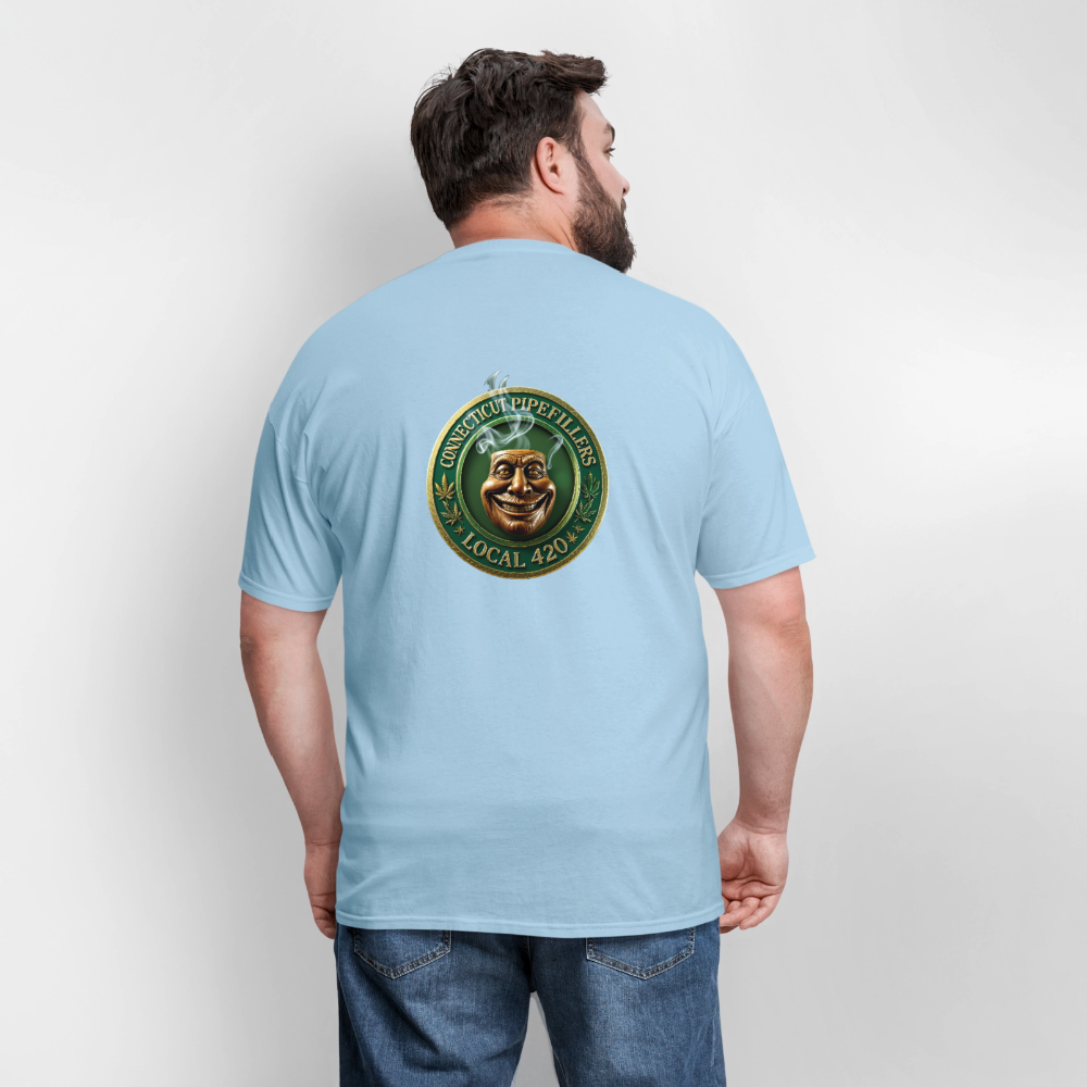 CONNECTICUT PIPEFILLERS LOCAL 420 F/B DESIGN Men's T-Shirt - powder blue