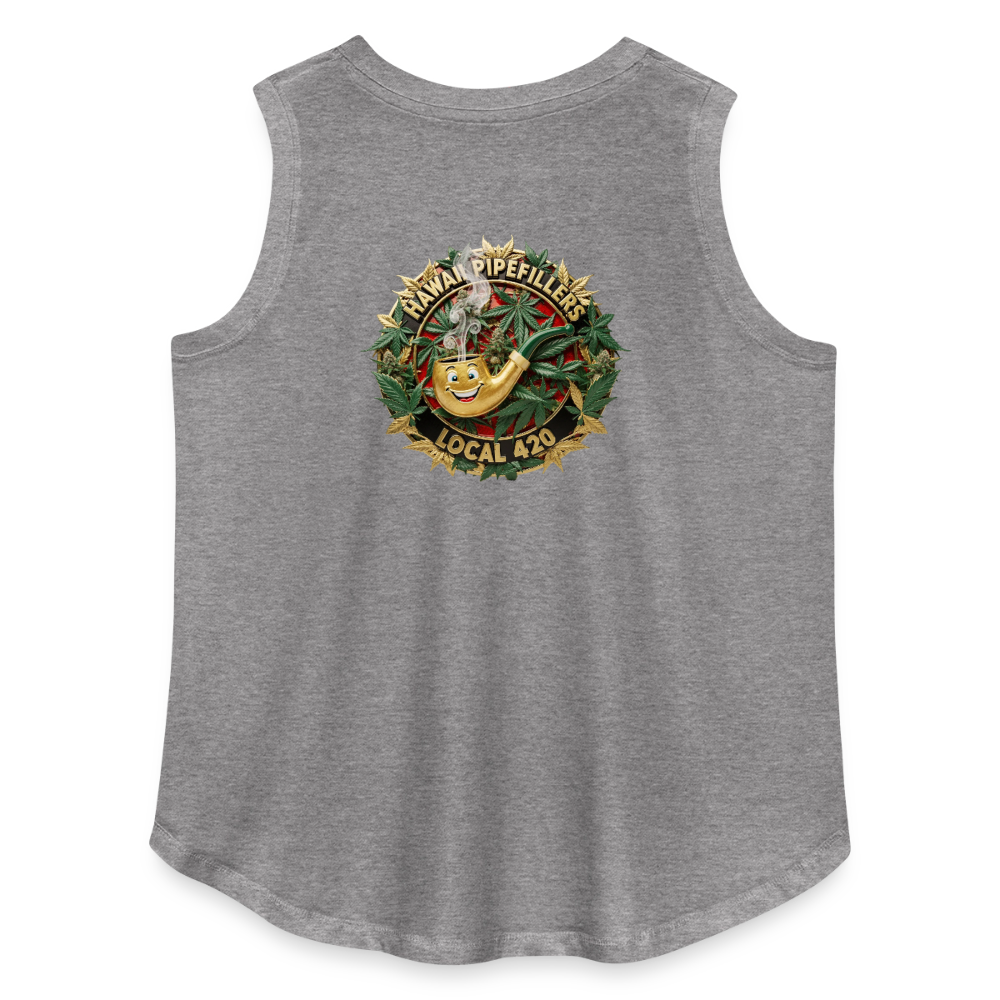 HAWAII PIPEFILLERS LOCAL 420 F/B DESIGN Women's Curvy Relaxed Tank Top - granite heather 