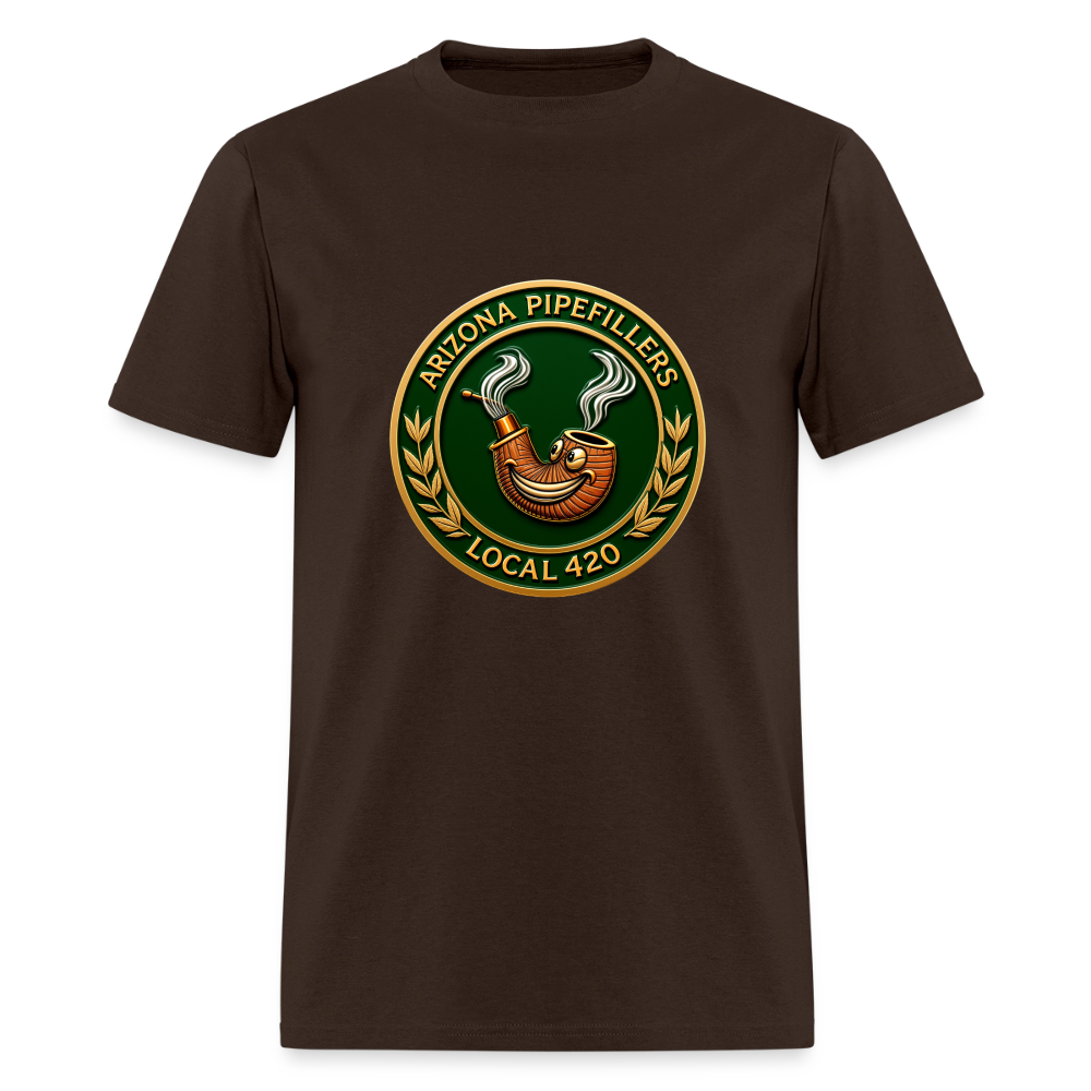 ARIZONIA PIPEFILLERS LOCAL 420 F/B DESIGN Men's T-Shirt - brown