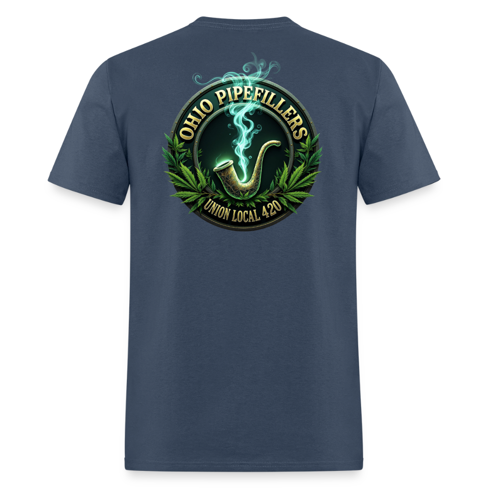 OHIO PIPEFILLERS UNION LOCAL 420 F/B DESIGNS Men's T-Shirt -  blue dusk