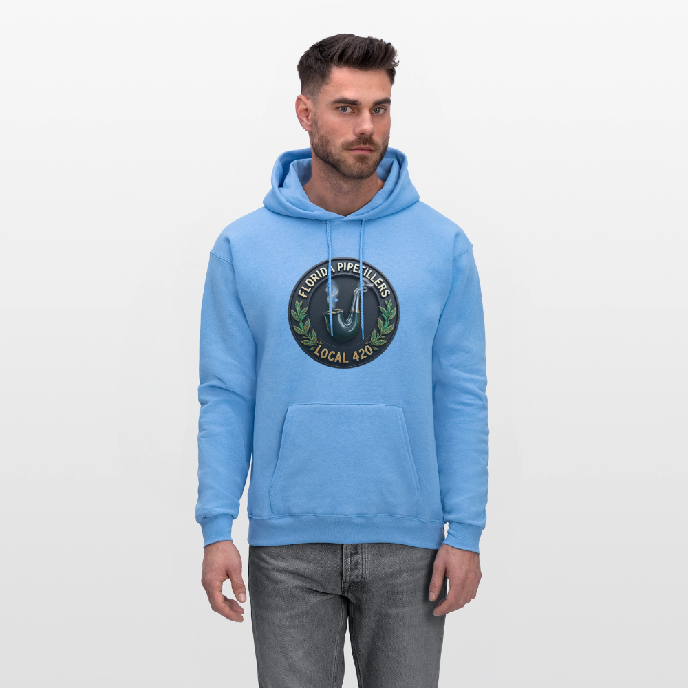 FLORIDA PIPEFILLERS LOCAL 420 F/B DESIGN Men's Hoodie - carolina blue
