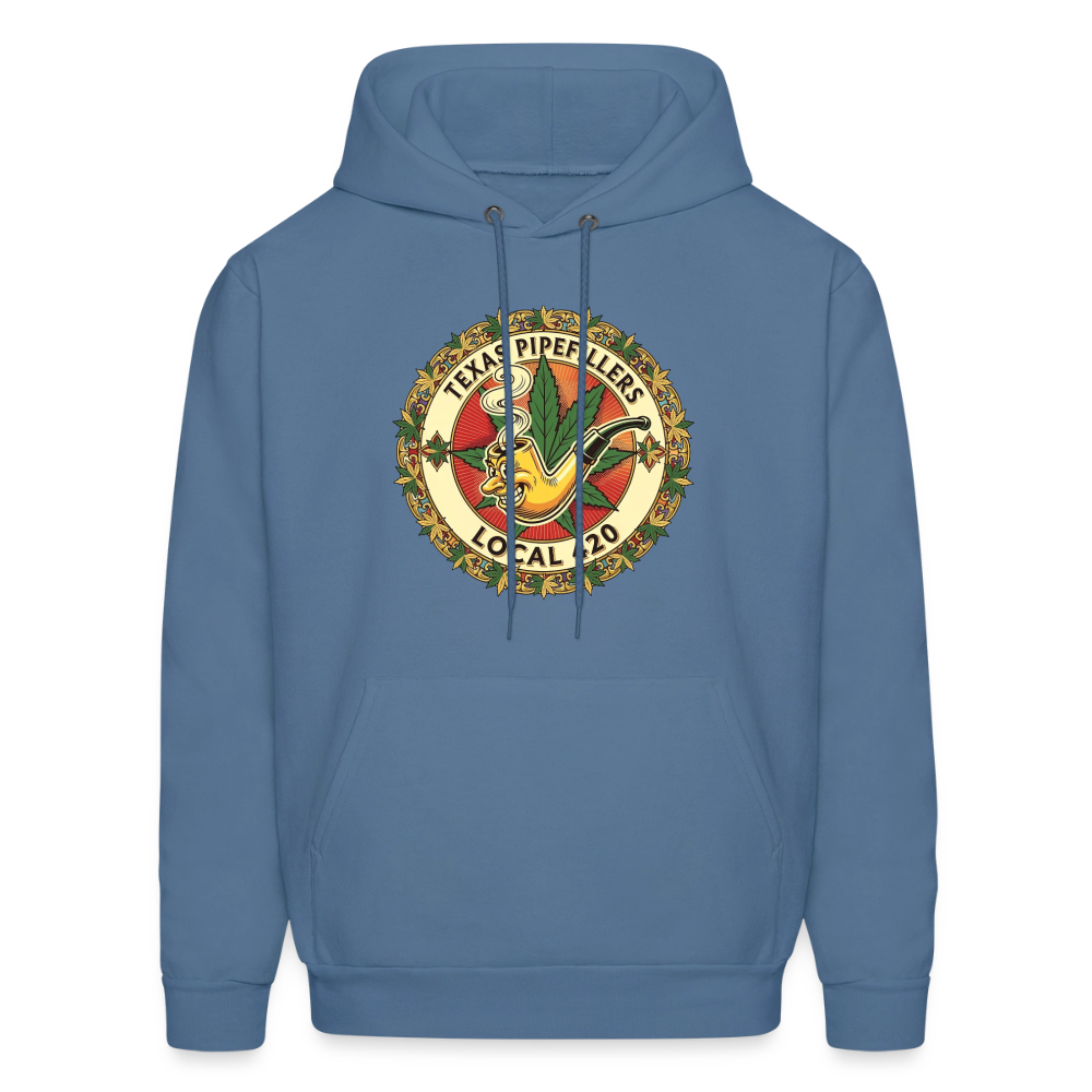 TEXAS PIPEFILLERS LOCAL 420 F/B DESIGN Men's Hoodie - denim blue