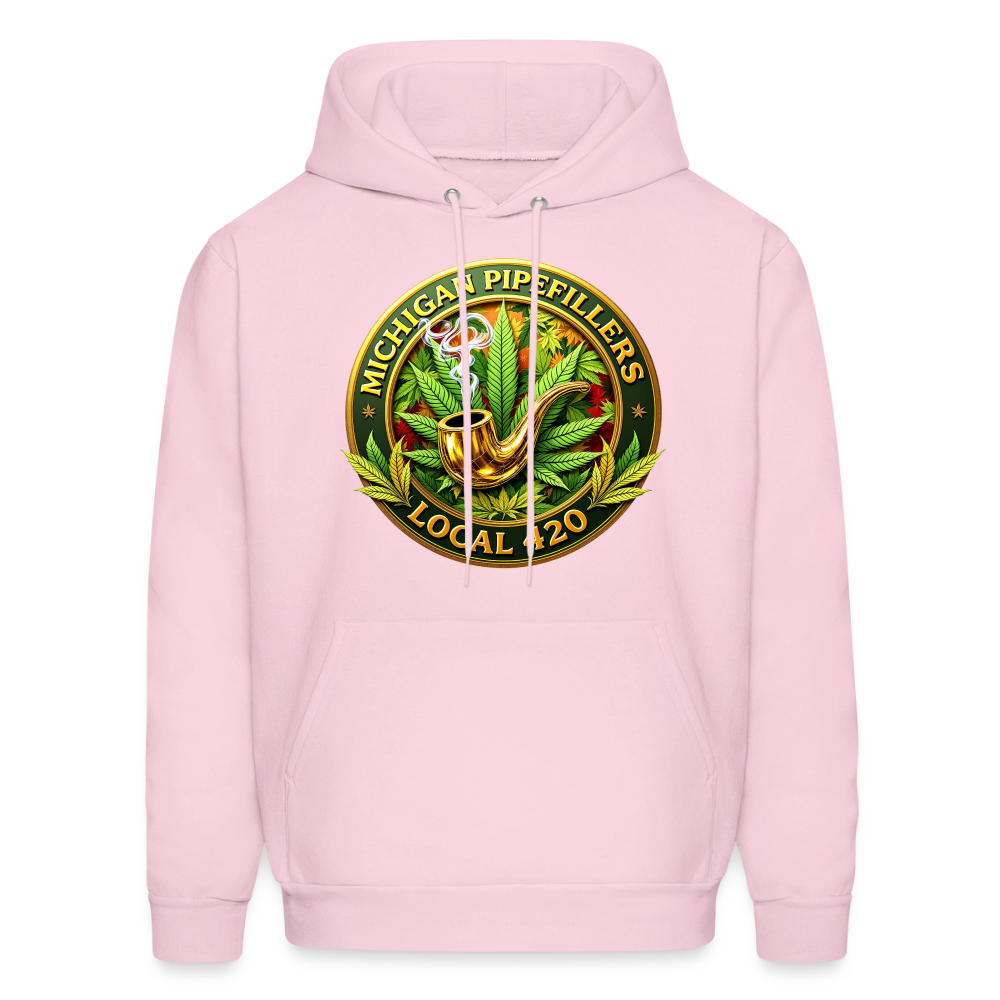 MICHIGAN PIPEFILLERS LOCAL 420 F/B DESIGN Men's Hoodie - pale pink