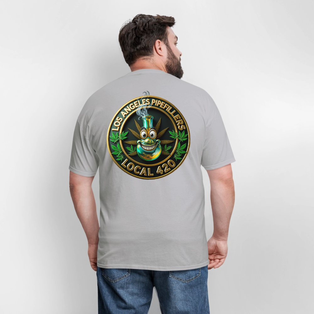 LOS ANGLES PIPEFILLERS LOCAL 420 2 EMBLEM Men's T-Shirt - rock