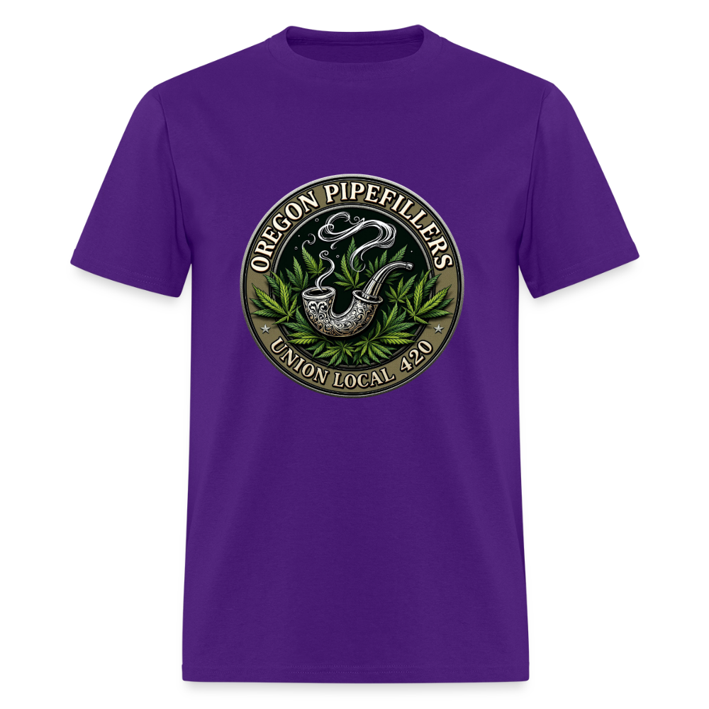 OREGON PIPEFILLERS UNION LOCAL 420 Men's T-Shirt - purple