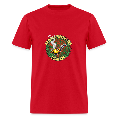 ARIZONA PIPEFILLERS LOCAL 420  F/B DESIGN Men's T-Shirt - red