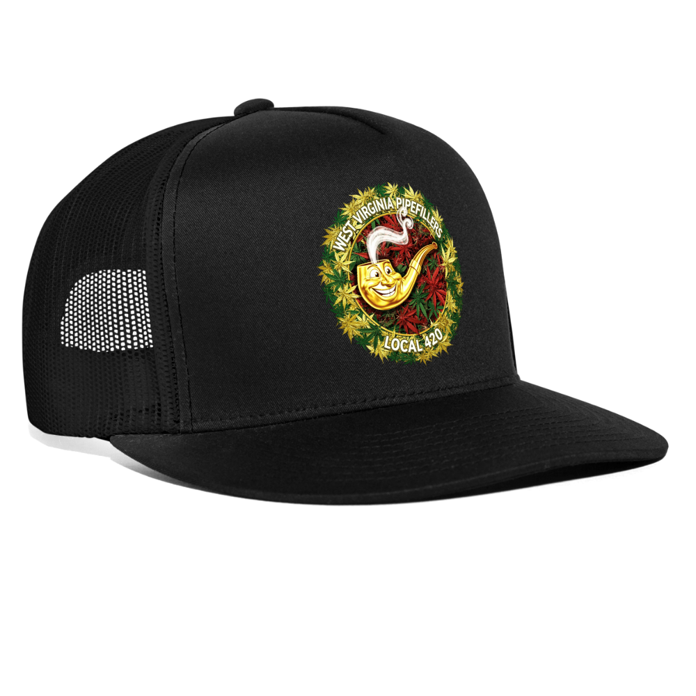 WEST VIRGINIA PIPIEFILLERS LOCAL 420 Trucker Hat - black/black