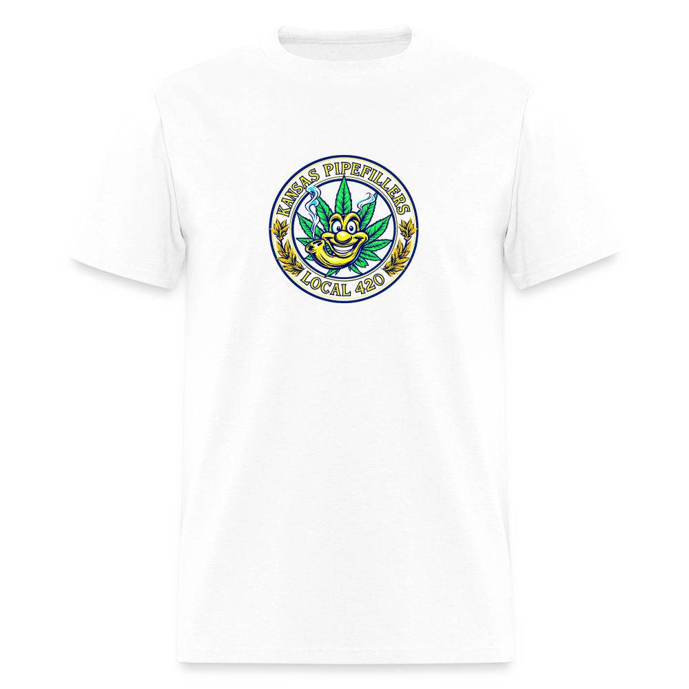KANSAS PIPEFILLERS LOCAL 420 F/B DESIGNS Men's T-Shirt - white