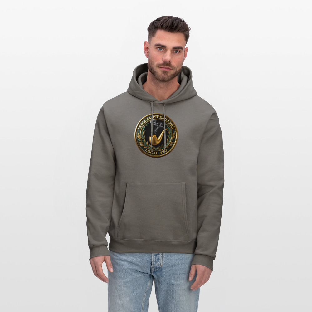 INDIANA PIPEFILLERS LOCAL 420 F/B DESIGN Men's Hoodie - asphalt gray