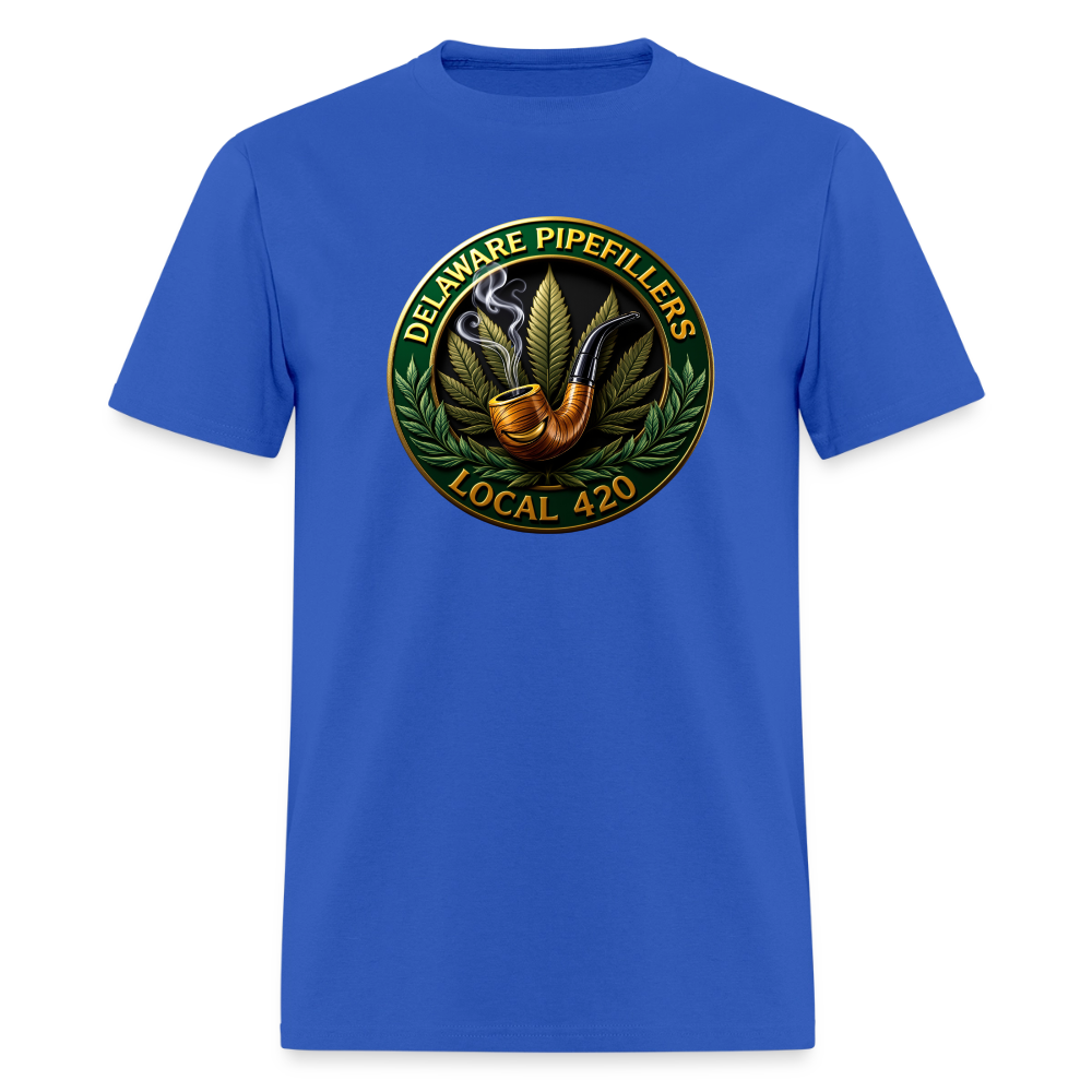 DELAWARE  PIPEFILLERS LOCAL 420 F/B DESIGN Men's T-Shirt - royal blue