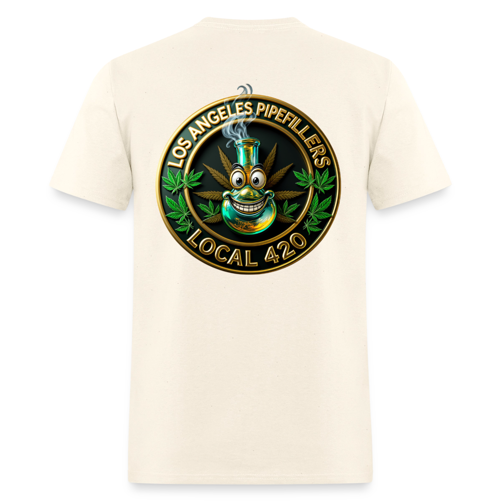 LOS ANGELES PIPEFILLERS LOCAL 420 F/B DESIGNS Men's T-Shirt - sweet cream heather