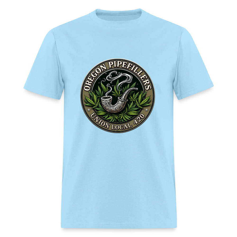 OREGON PIPEFILLERS UNION LOCAL 420 Men's T-Shirt - powder blue