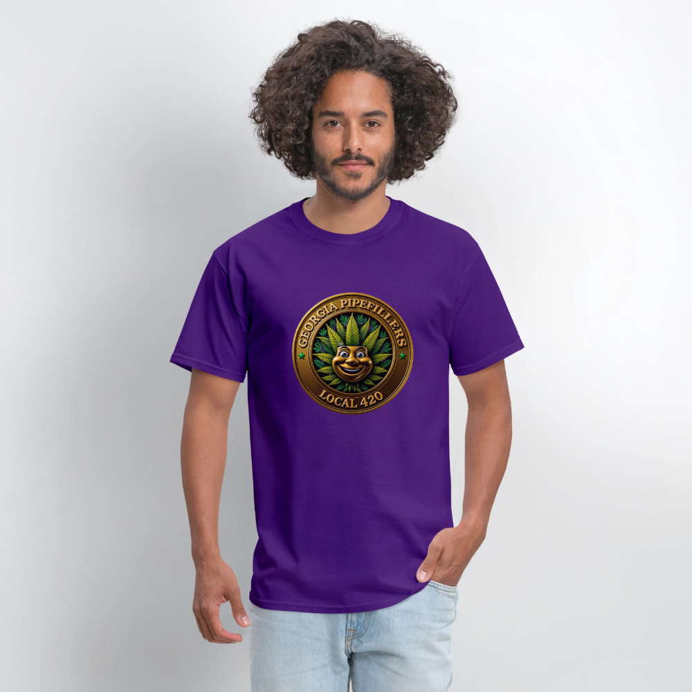 GEORGIA PIPEFILLERS LOCAL 420 Men's T-Shirt - purple