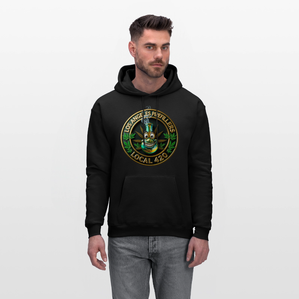 LOS ANGLES PIPEFILLERS LOCAL 420 Men's Hoodie - black