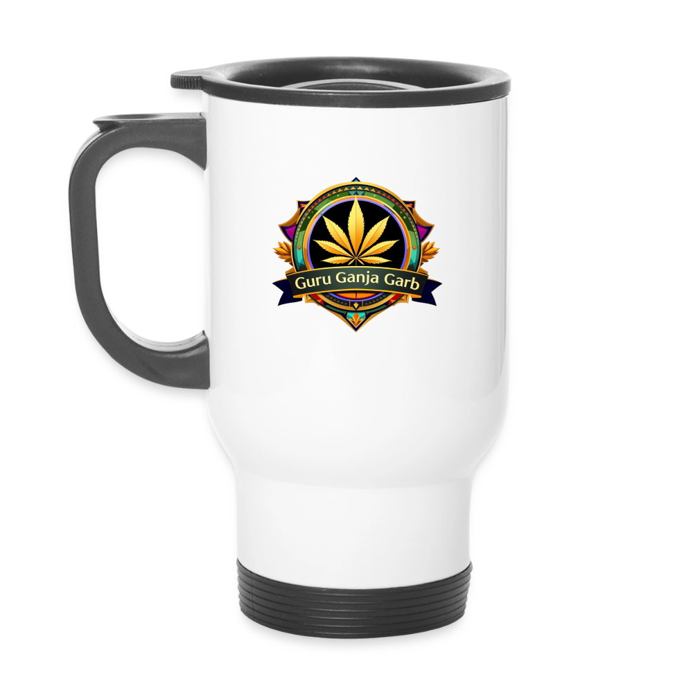 GURU GANJA GARB 14oz GGG Travel Mug - white