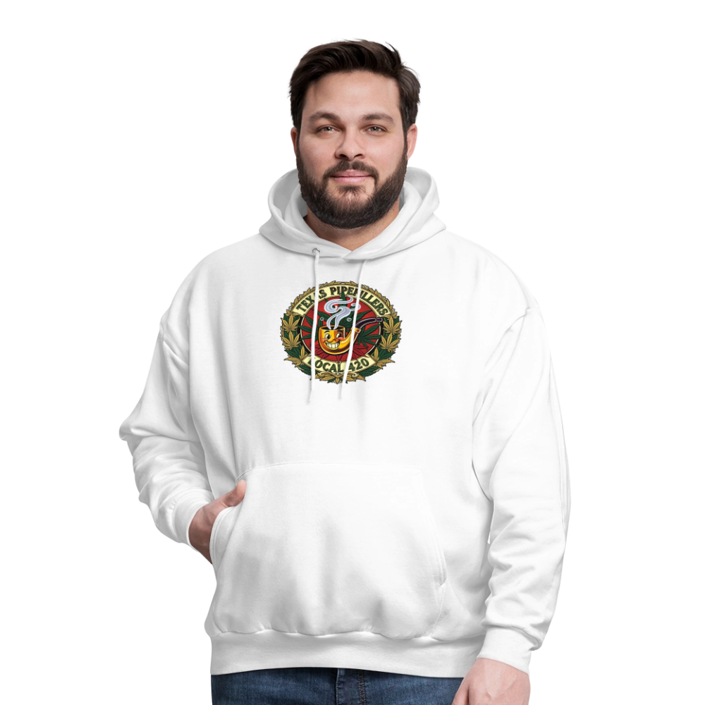 TEXAS PIPEFILLERS LOCAL 420 F.B DESIGN Men's Hoodie - white