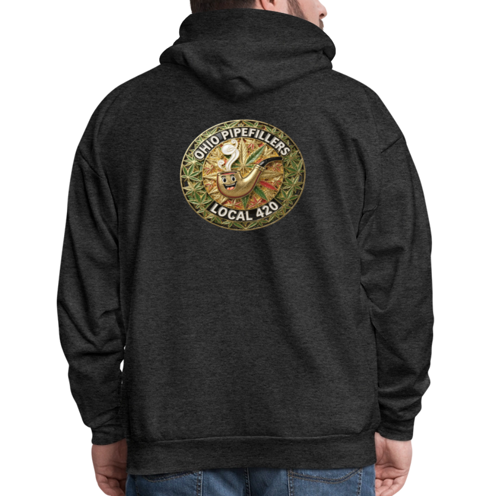 OHIO PIPEFILLERS LOCAL 420  F/B DESIGNS Men's Hoodie - charcoal grey