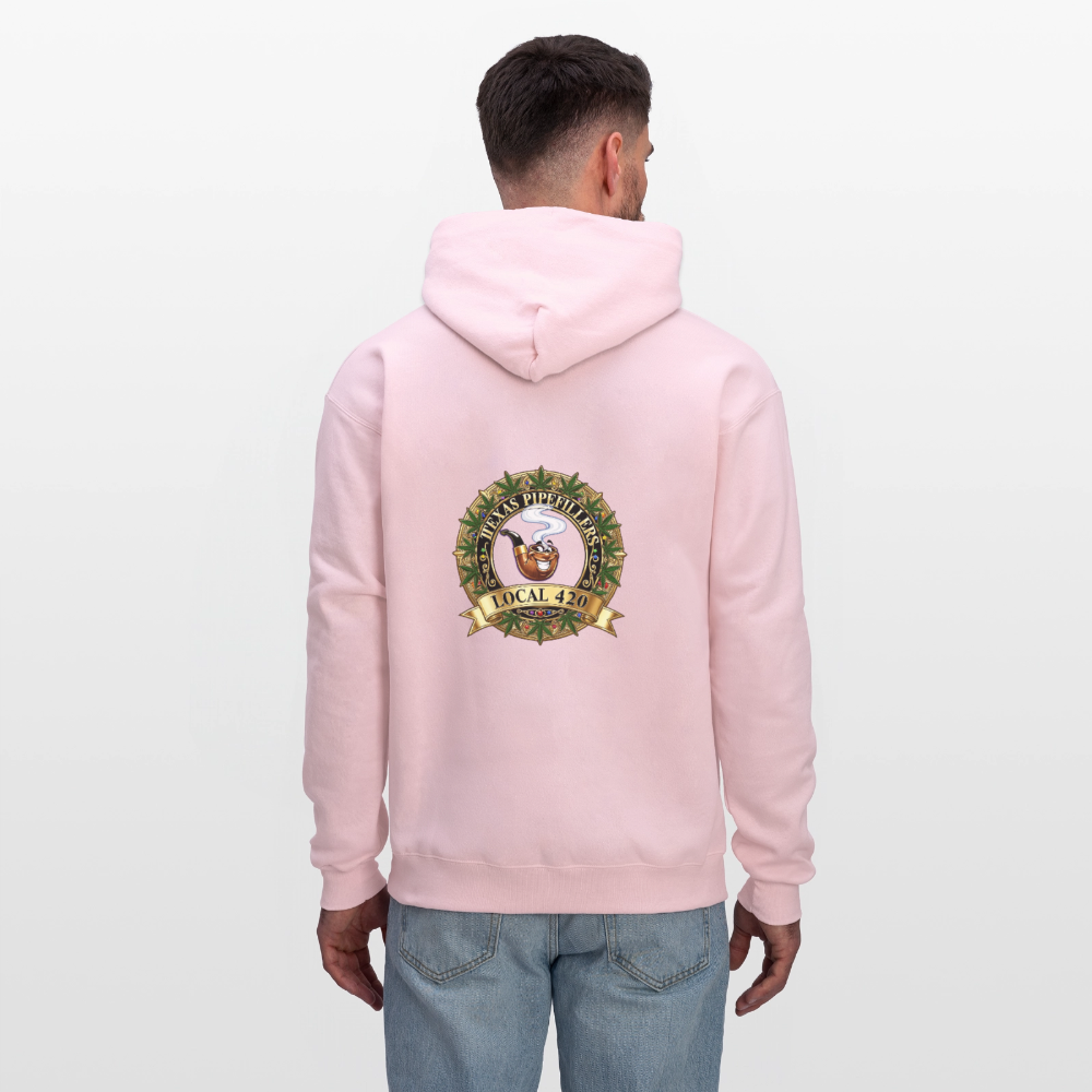 TEXAS PIPEFILLERS LOCAL 420 F/B DESIGN Men's Hoodie - pale pink