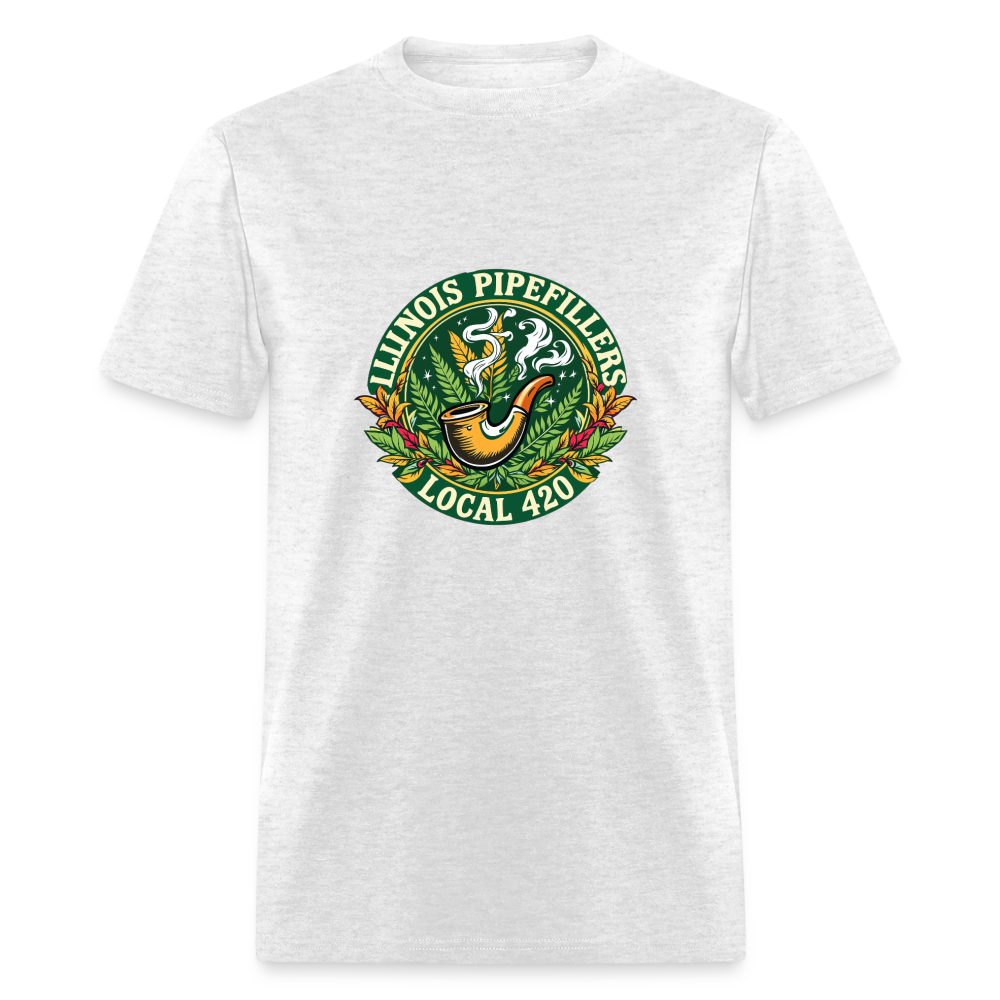 ILLINOIS PIPEFILLERS LOCAL 420 Men's T-Shirt - light heather gray