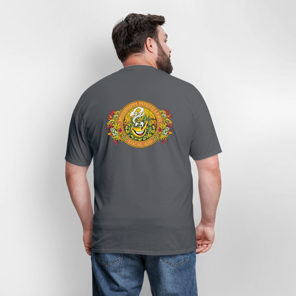 MISSISSIPPI PIPEFILLERS LOCAL 420 F/B DESIGNS Men's T-Shirt - charcoal
