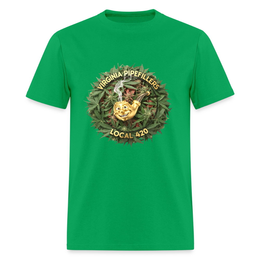 VIRGINIA PIPEFILLERS LOCAL 420 F/B DESIGN Men's T-Shirt - bright green