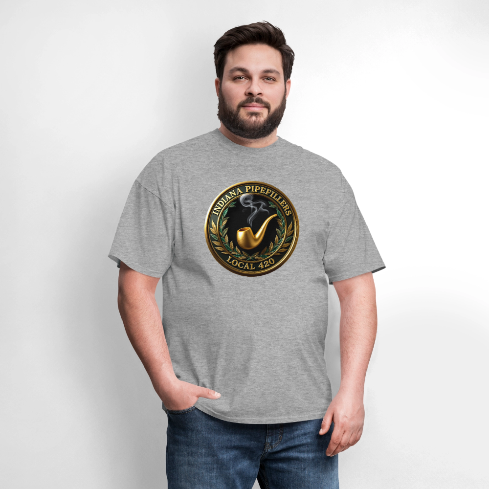 INDIANA PIPEFILLERS LOCAL 420 Men's T-Shirt - heather gray