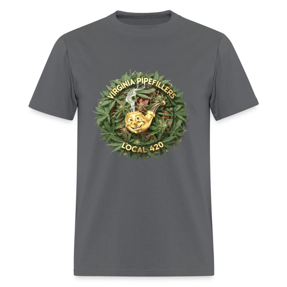 VIRGINIA PIPEFILLERS LOCAL 420 F/B DESIGN Men's T-Shirt - charcoal