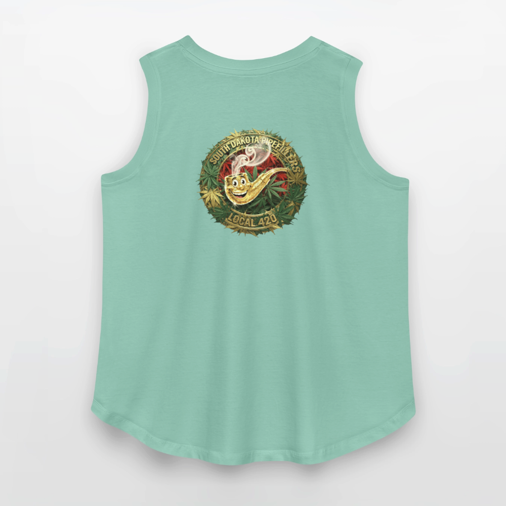 SOUTH DAKOTA PIPEFILLERS LOCAL 420  F/B DESIGN Women's Curvy Relaxed Tank Top - saltwater