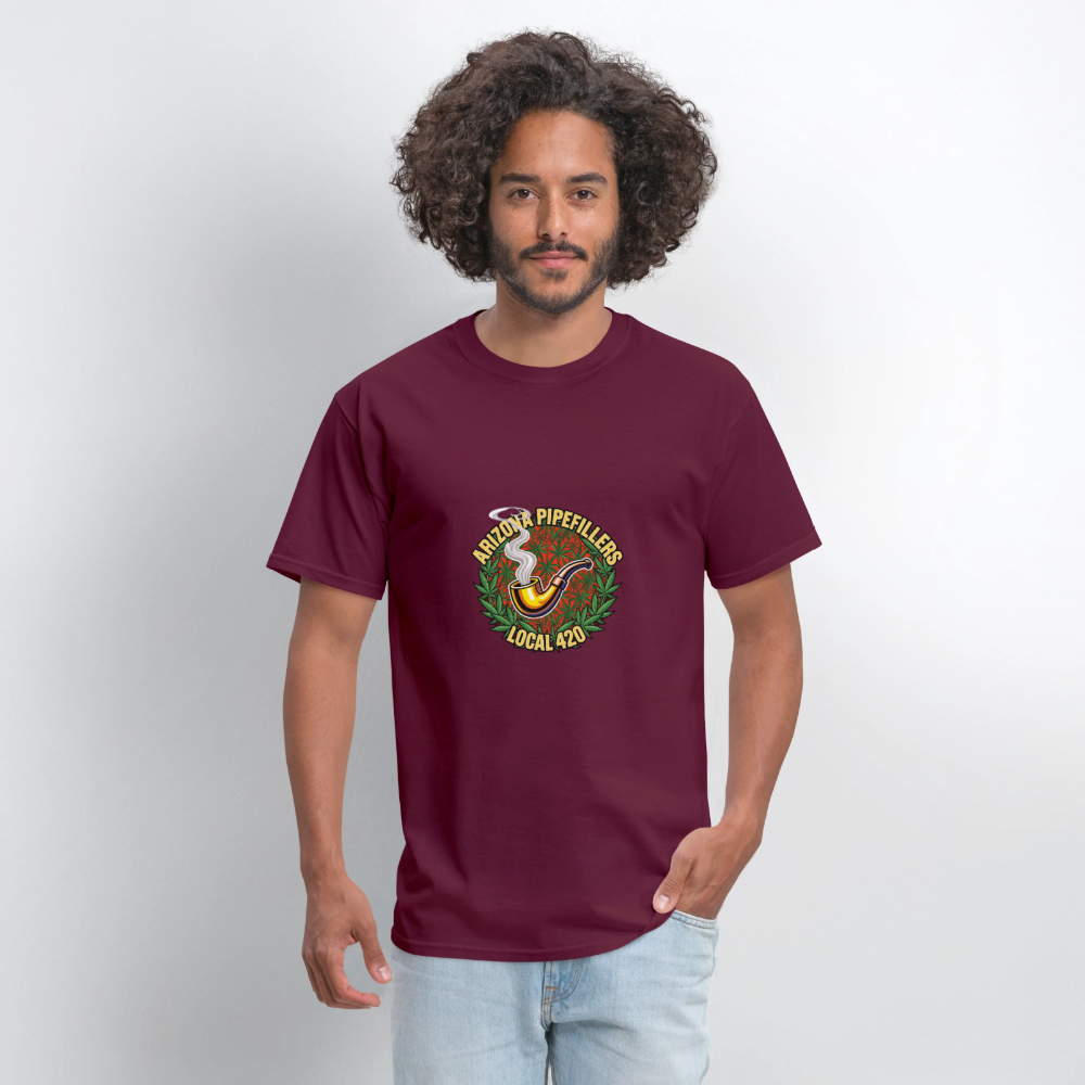 ARIZONA PIPEFILLERS LOCAL 420 MEN'S T-Shirt - burgundy