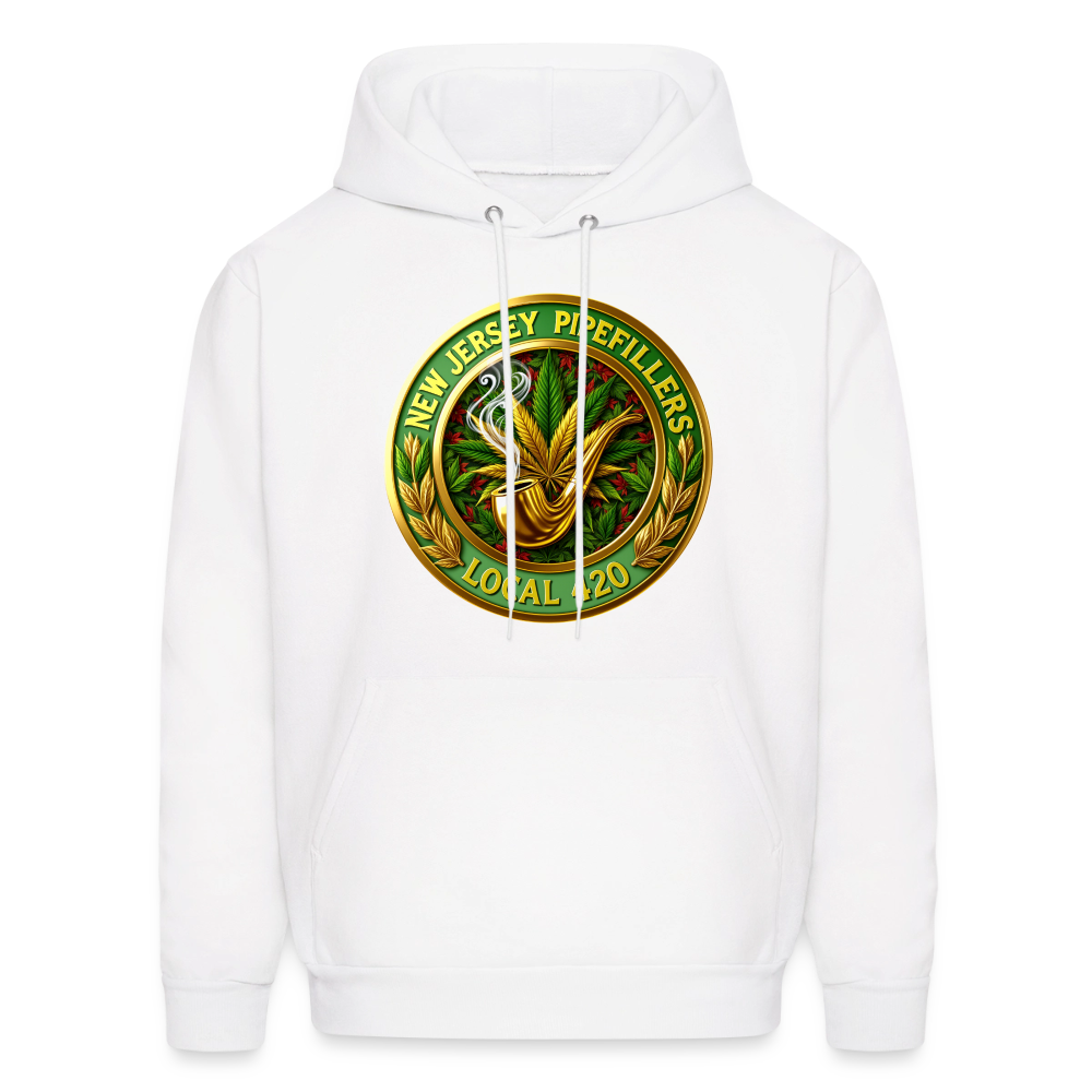 NEW JERSEY PIPEFILLERS LOCAL 420 Men's Hoodie - white