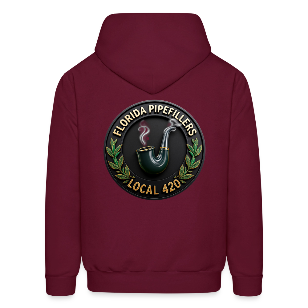 FLORIDA PIPEFILLERS LOCAL 420 F/B DESIGN Men's Hoodie - burgundy