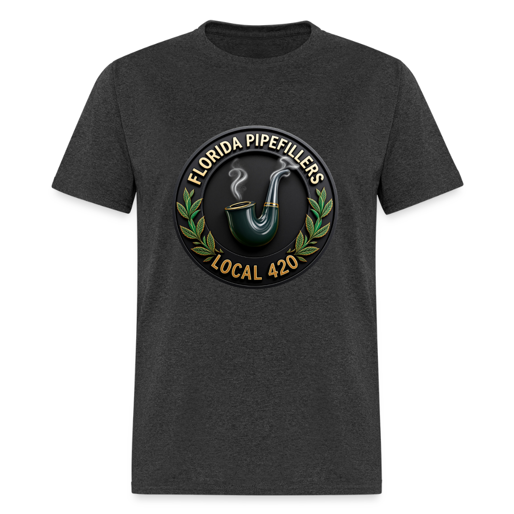 FLORIDA PIPEFILLERS LOCAL 420 Men's T-Shirt - heather black