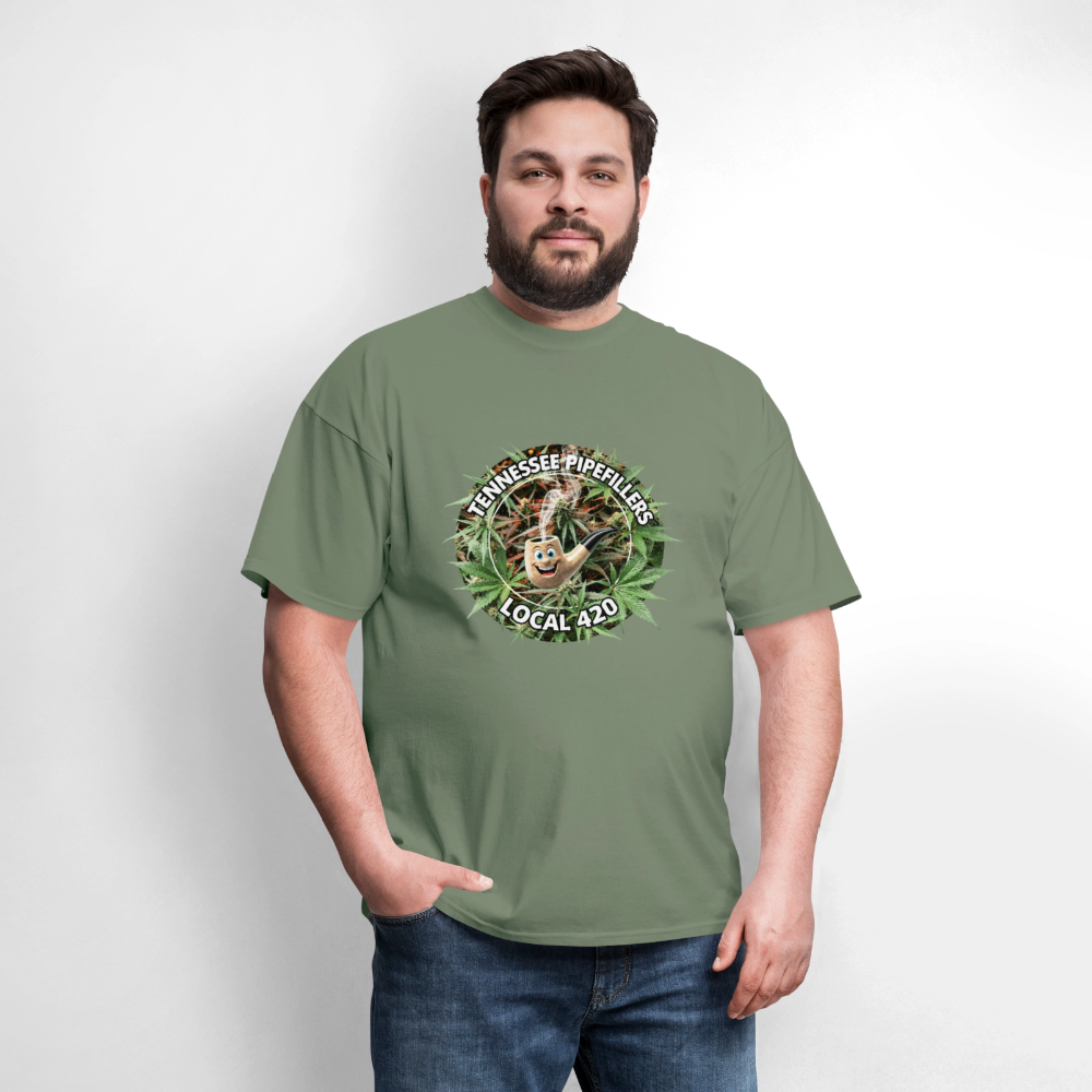 TENNESSEE PIPEFILLERS LOCAL 420 F/B DESIGN Men's T-Shirt - military green