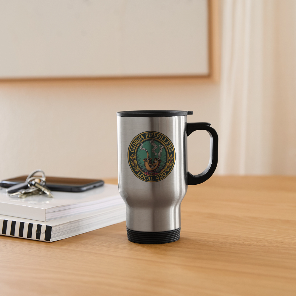 GEORGIA PIPEFILLERS LOCAL 420 14oz Stainless Steel Travel Mug - silver