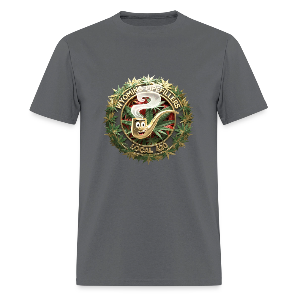 WYOMING PIPEFILLERS LOCAL 420 Men's T-Shirt - charcoal
