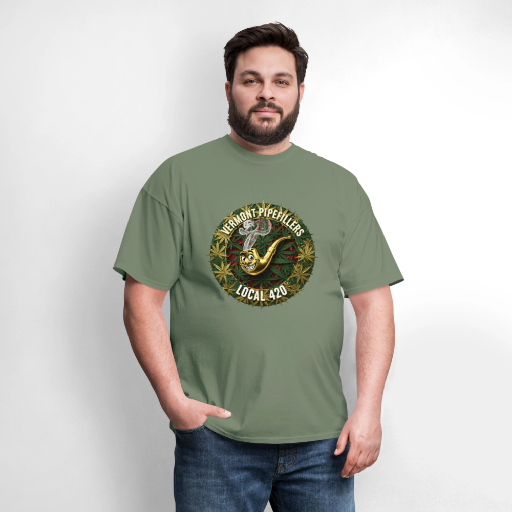 VERMONT PIPEFILLERS LOCAL 420  F/B DESIGN Men's T-Shirt - military green