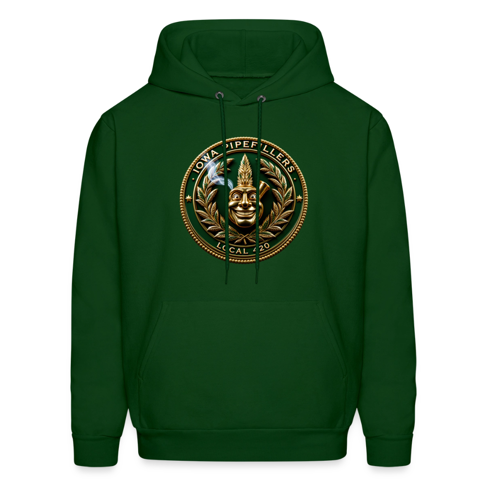 IOWA PIPEFILLERS LOCAL 420 F/B DESIGN Men's Hoodie - forest green