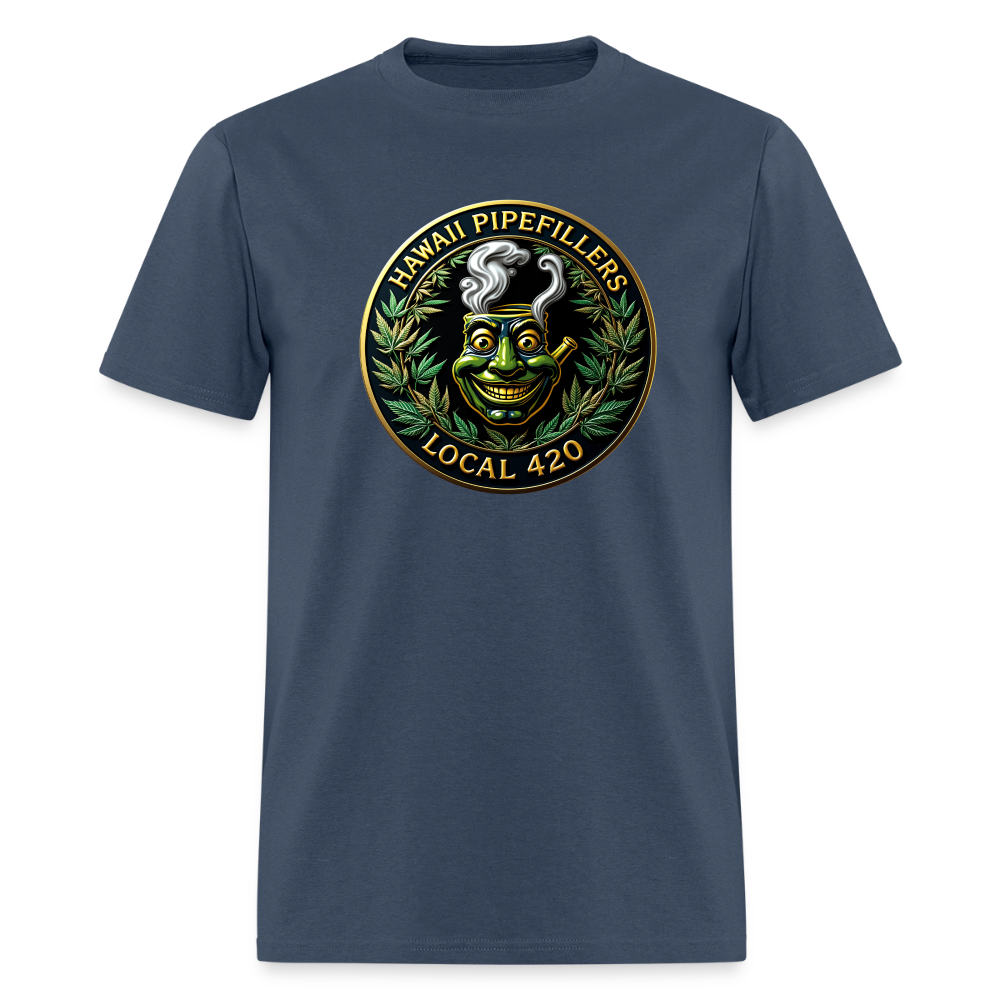 HAWAII PIPEFILLERS LOCAL 420 F/B DESIGN  Men's T-Shirt -  blue dusk