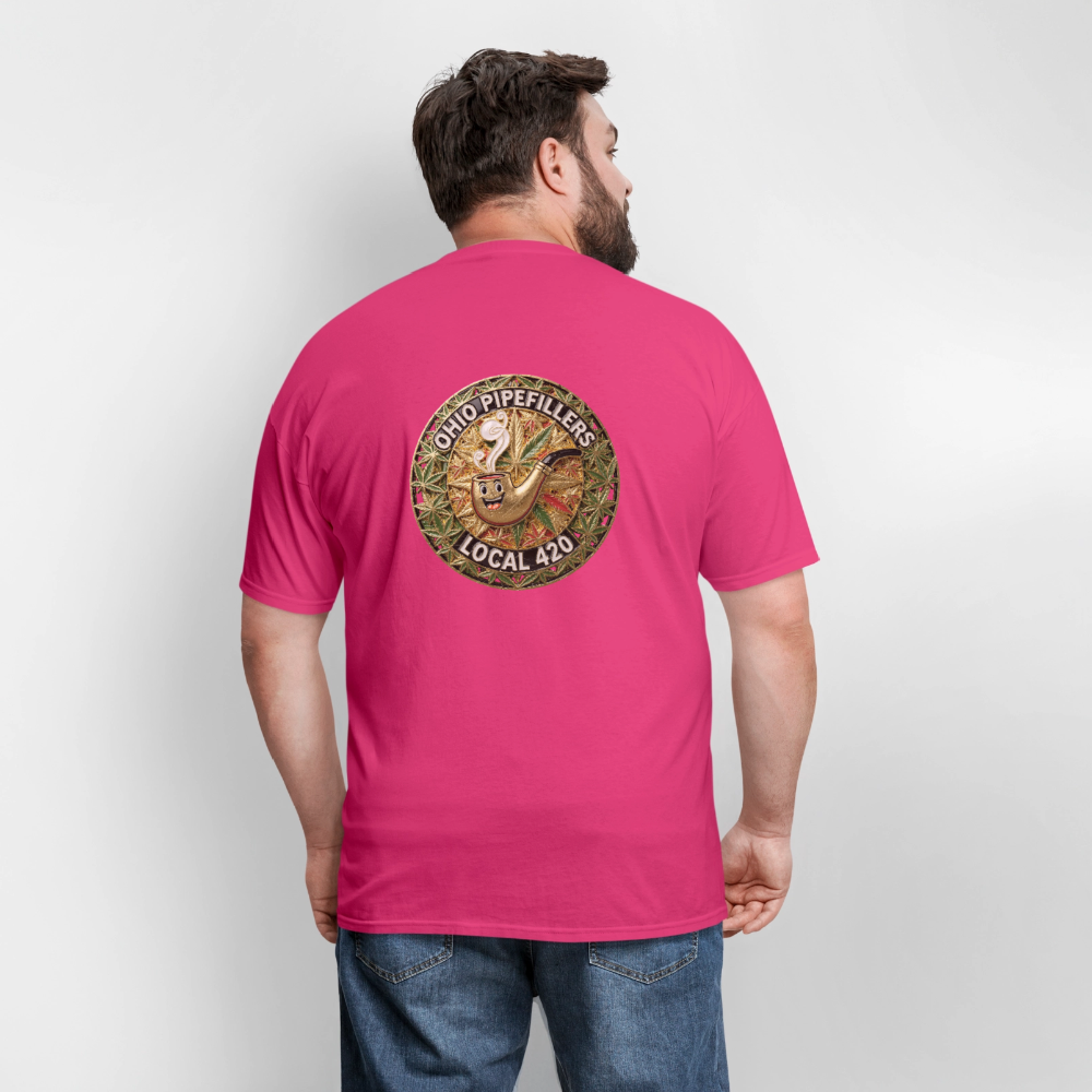 OHIO PIPEFILLERS LOCAL 420  F/B DESIGNS Men's T-Shirt - fuchsia