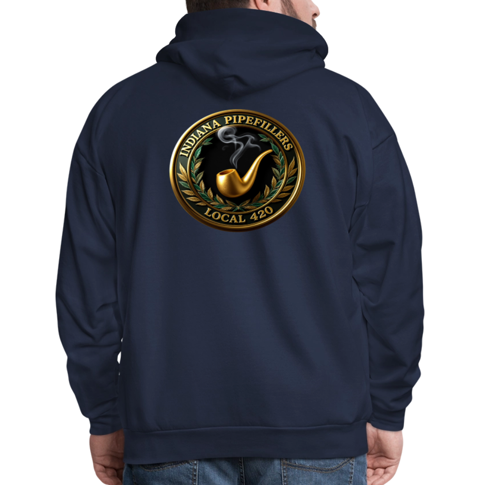 INDIANA PIPEFILLERS LOCAL 420 F/B DESIGN Men's Hoodie - navy