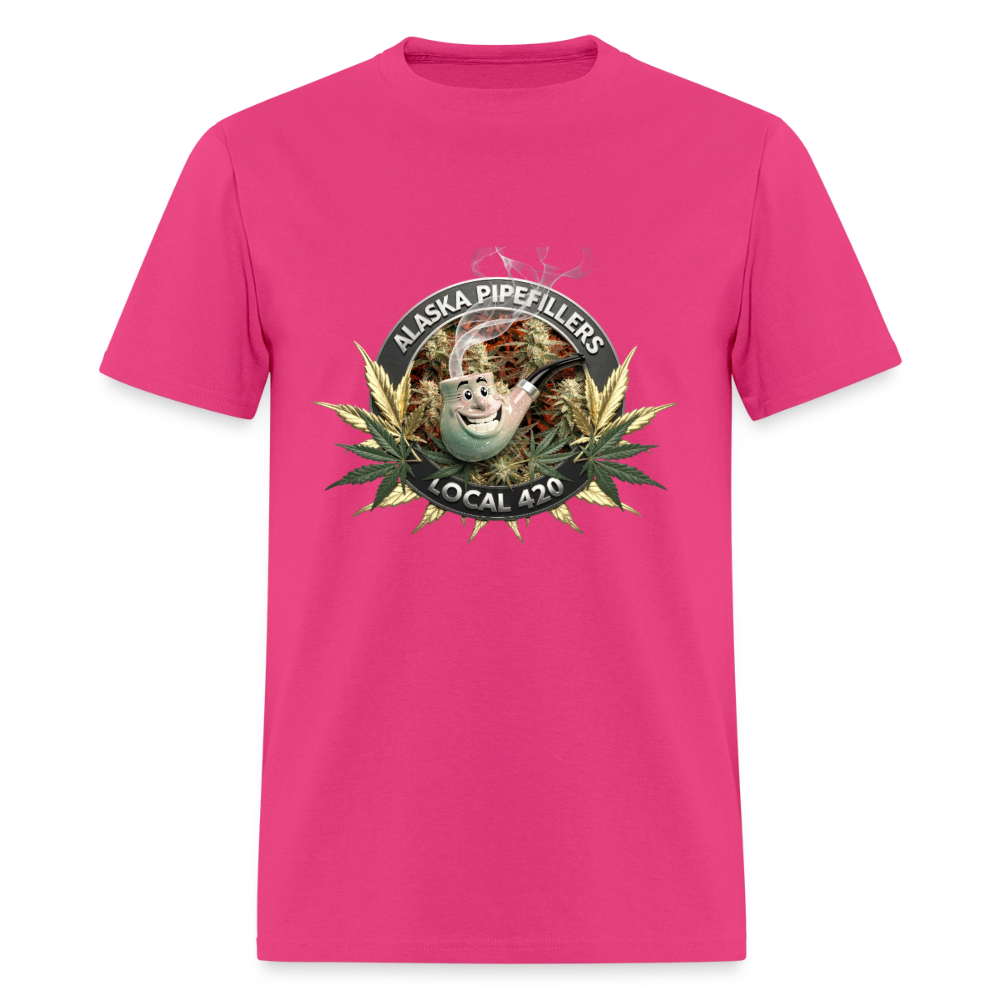 ALASKA PIPEFILLERS LOCAL 420 F/B DESIGN Men's T-Shirt - fuchsia