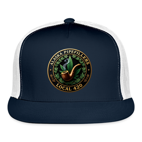 ALASKA PIPEFILLERS LOCAL 420 Trucker Hat - navy/white