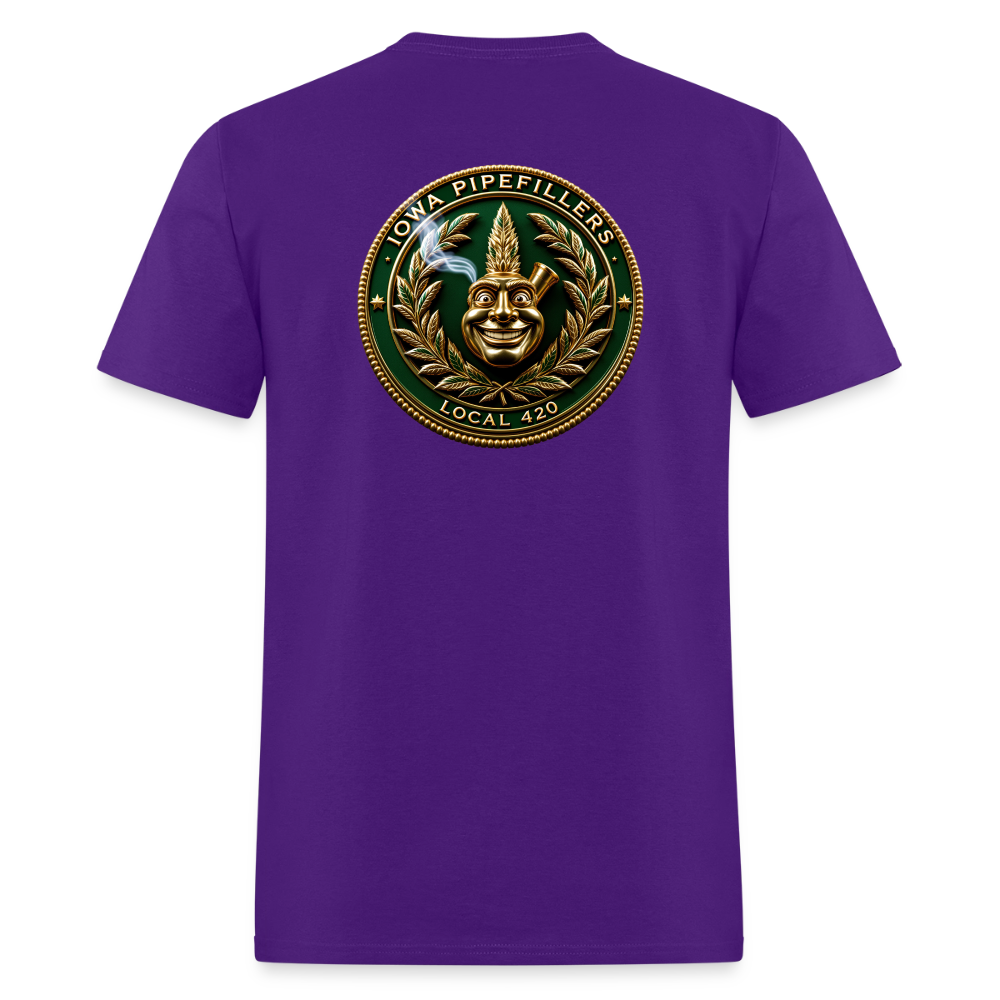 IOWA PIPEFILLERS LOCAL 420 F/B DESIGN Men's T-Shirt - purple