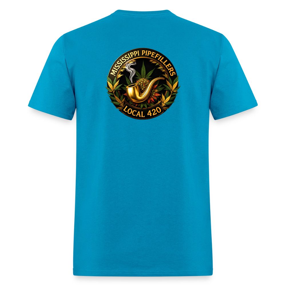 MISSISSIPPI PIPEFILLERS LOCAL 420 Men's T-Shirt - turquoise