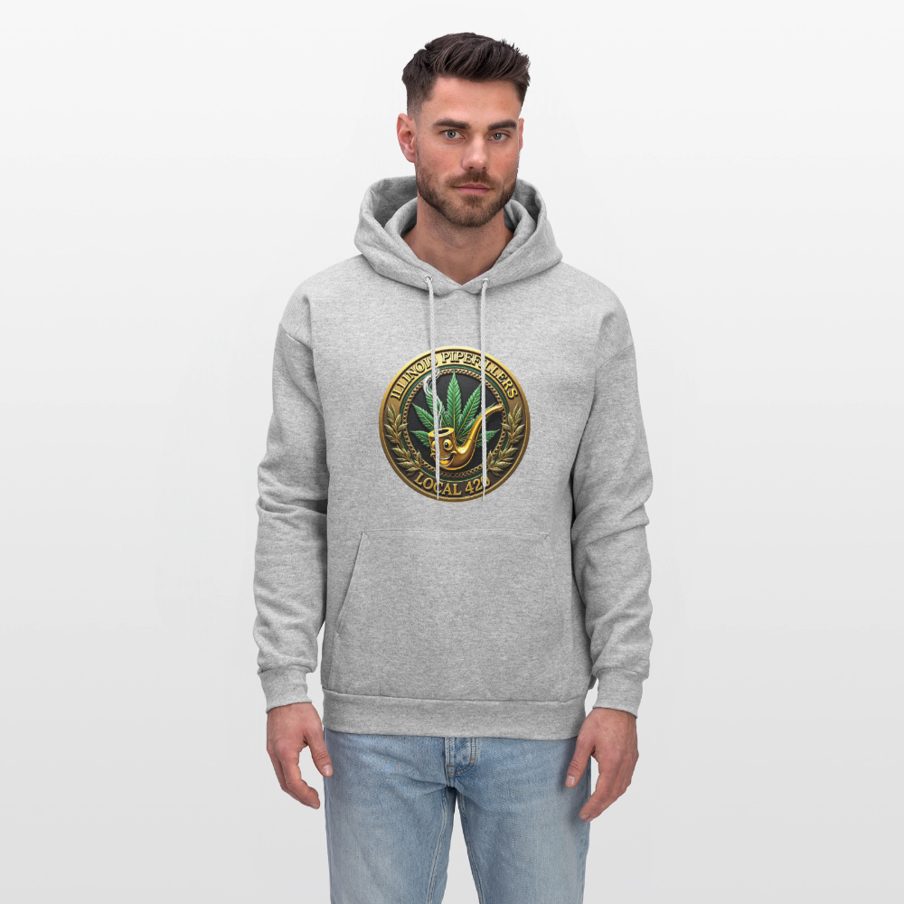 ILLINOIS PIPEFILLERS LOCAL 420 F/B DESIGN Men's Hoodie - heather gray