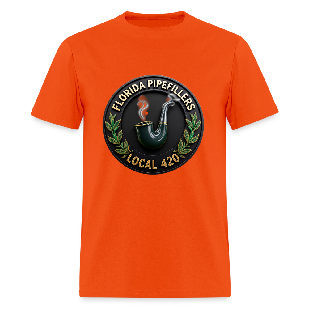 FLORIDA PIPEFILLERS LOCAL 420 F/B DESIGN Men's T-Shirt - orange