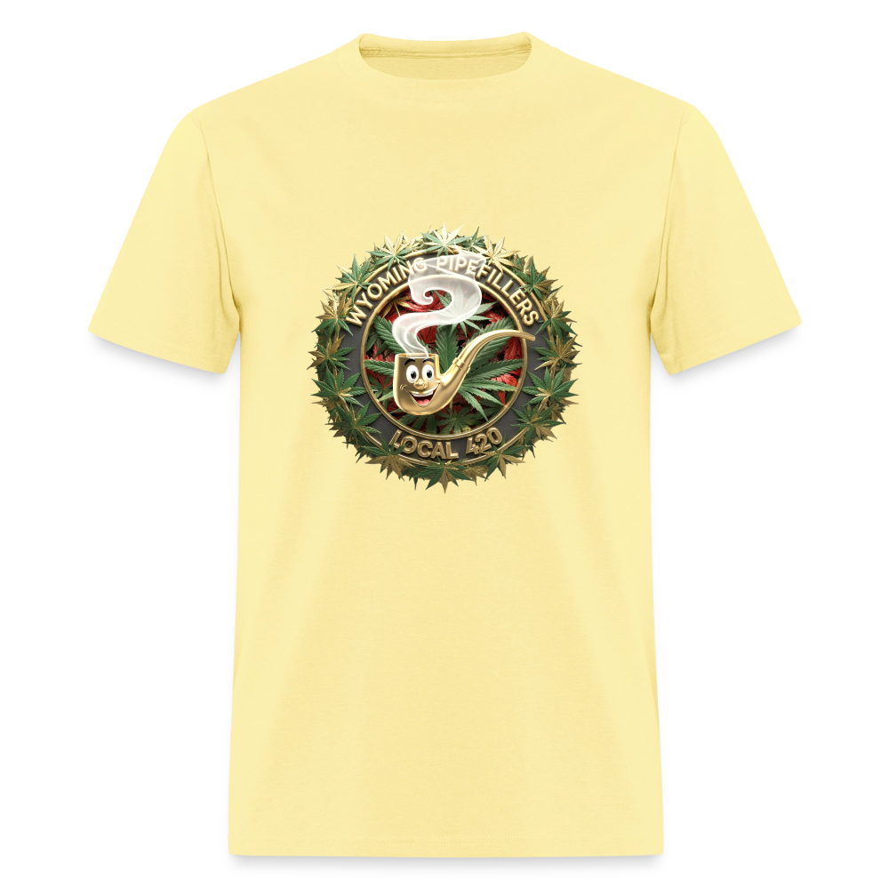 WYOMING PIPEFILLERS LOCAL 420 Men's T-Shirt - cornsilk